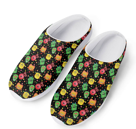 Little Monster Pattern Print Mesh Casual Shoes