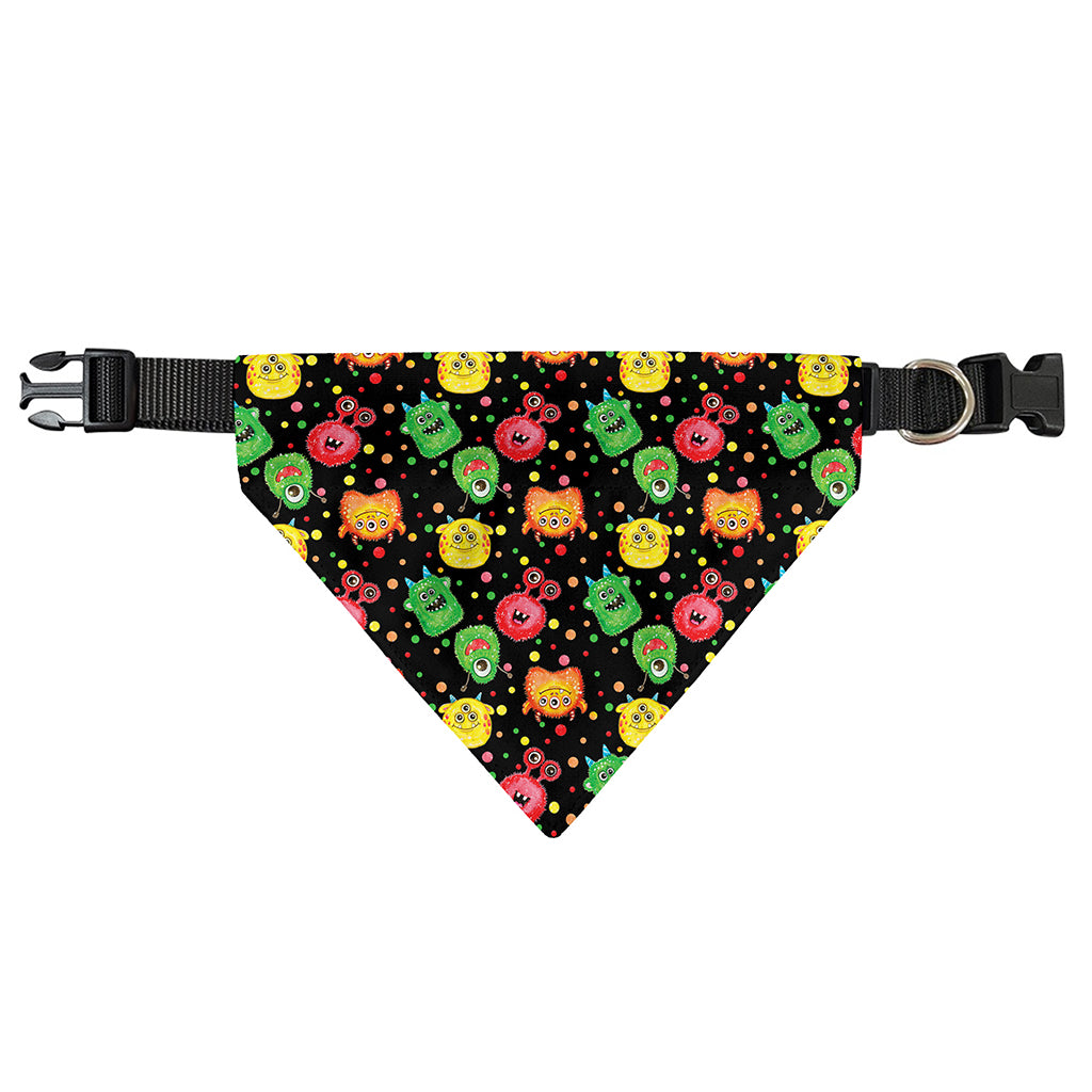 Little Monster Pattern Print Over The Collar Dog Bandana