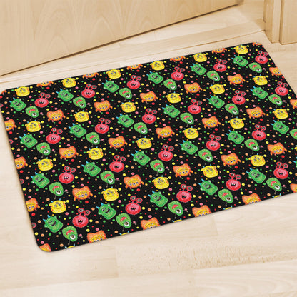 Little Monster Pattern Print Polyester Doormat
