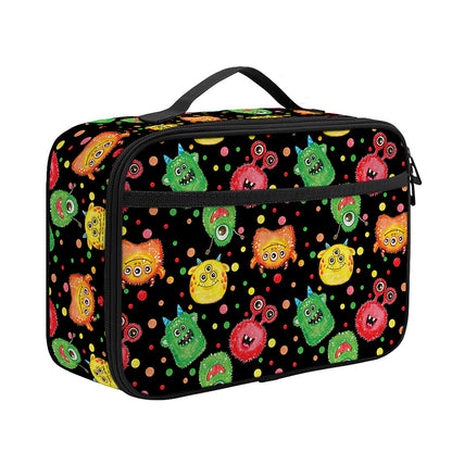 Little Monster Pattern Print Portable Lunch Bag