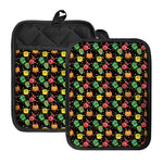 Little Monster Pattern Print Pot Holders With Pocket
