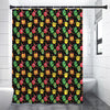 Little Monster Pattern Print Premium Shower Curtain