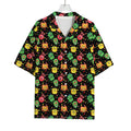 Little Monster Pattern Print Rayon Hawaiian Shirt