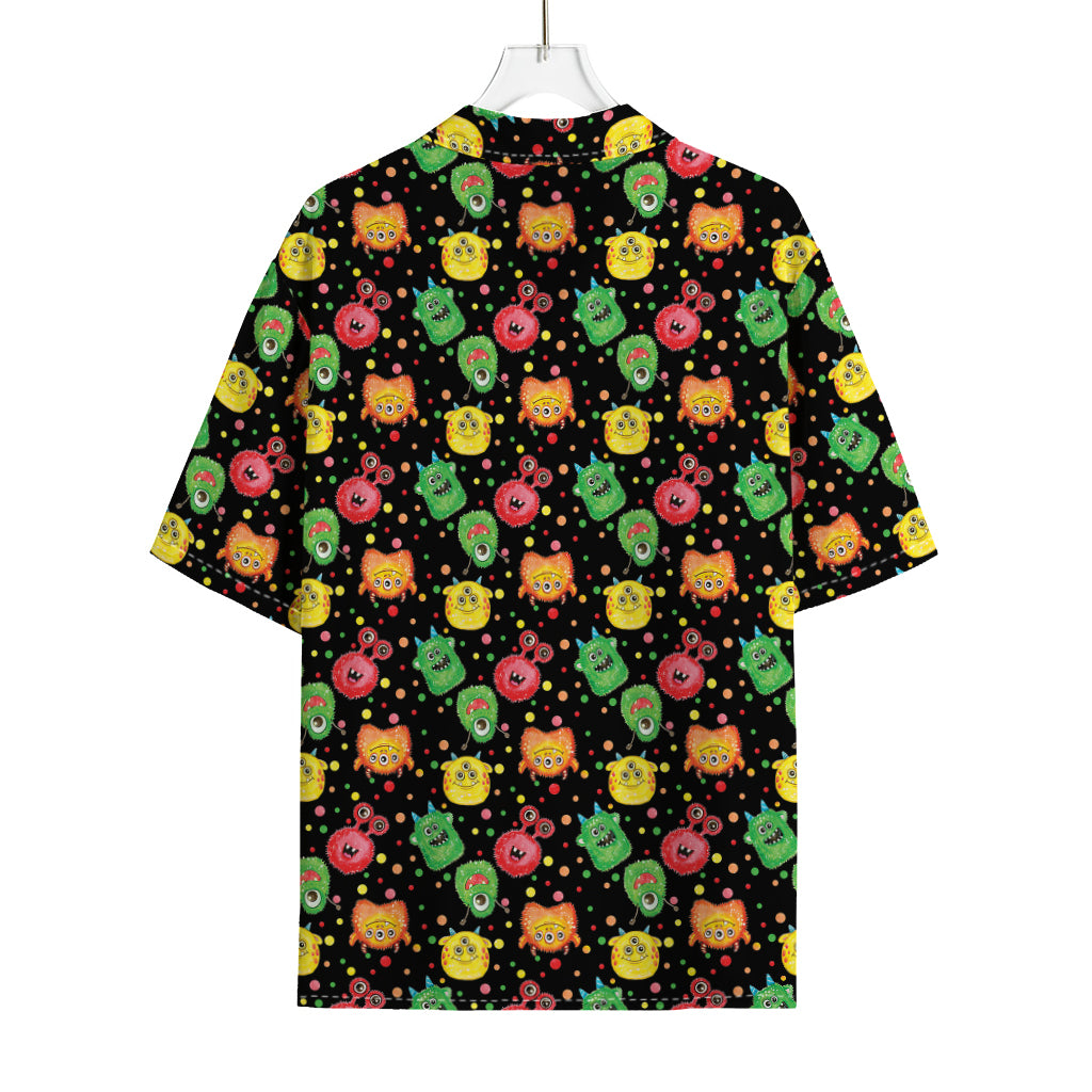 Little Monster Pattern Print Rayon Hawaiian Shirt