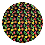 Little Monster Pattern Print Round Blanket