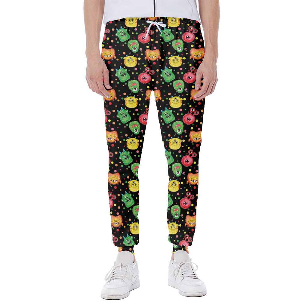 Little Monster Pattern Print Scuba Joggers