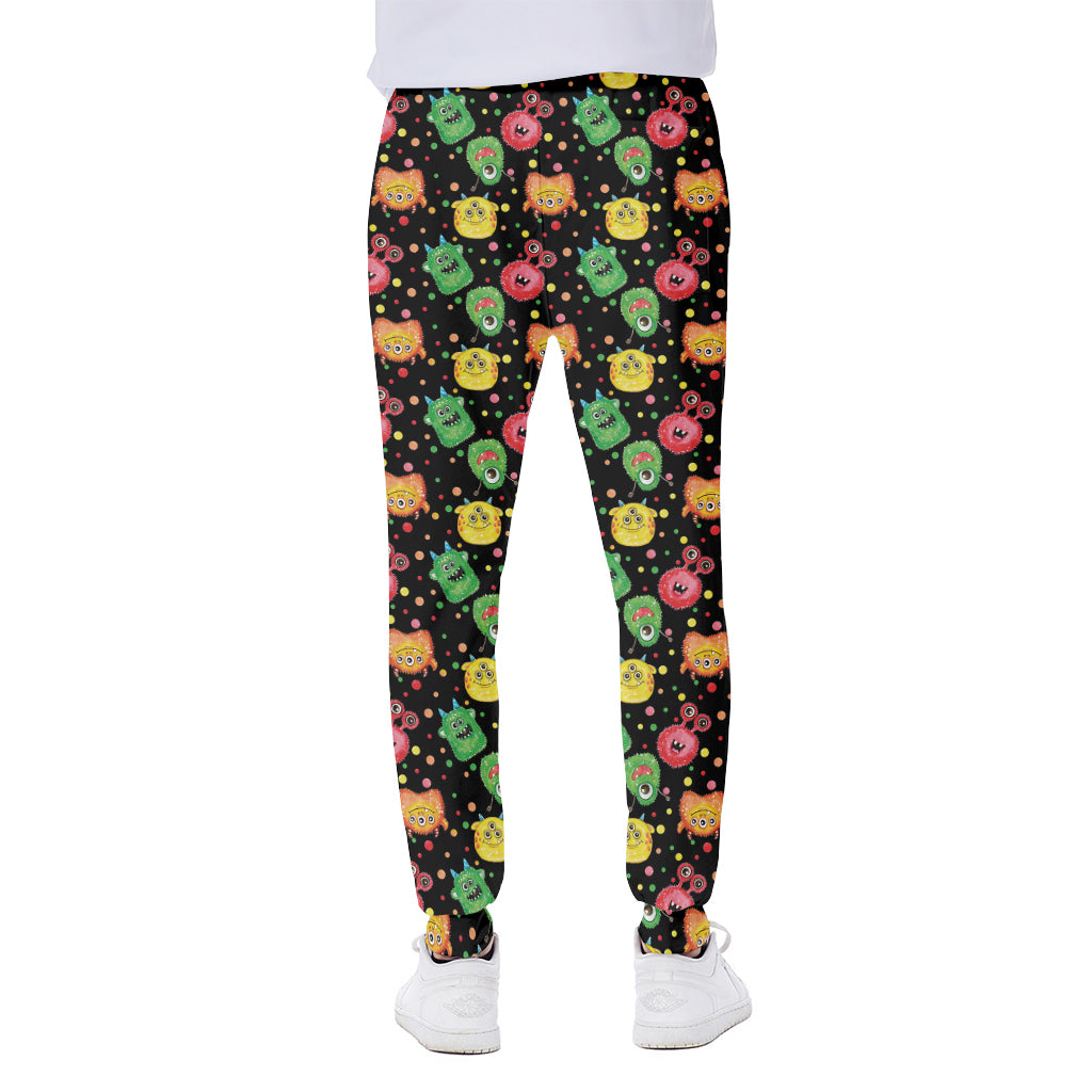 Little Monster Pattern Print Scuba Joggers