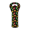 Little Monster Pattern Print Single Neoprene Wine Tote