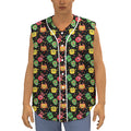 Little Monster Pattern Print Sleeveless Baseball Jersey