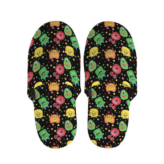 Little Monster Pattern Print Slippers