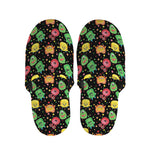 Little Monster Pattern Print Slippers