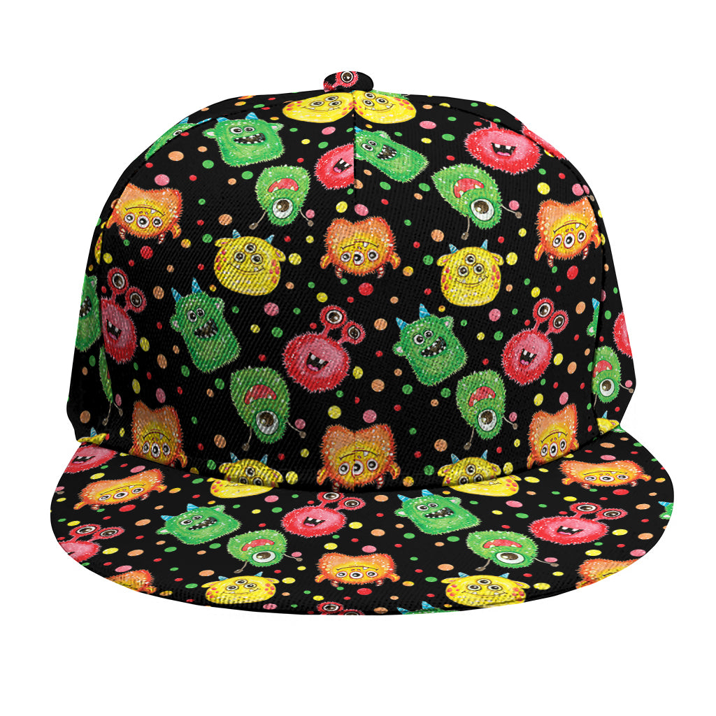 Little Monster Pattern Print Snapback Cap