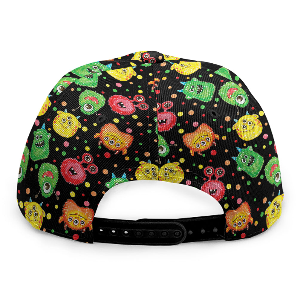 Little Monster Pattern Print Snapback Cap