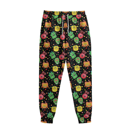 Little Monster Pattern Print Sweatpants