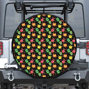 Little Monster Pattern Print Tire Cover