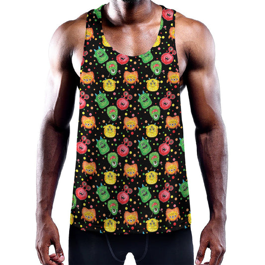 Little Monster Pattern Print Training Tank Top