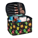 Little Monster Pattern Print Travel Makeup Bag