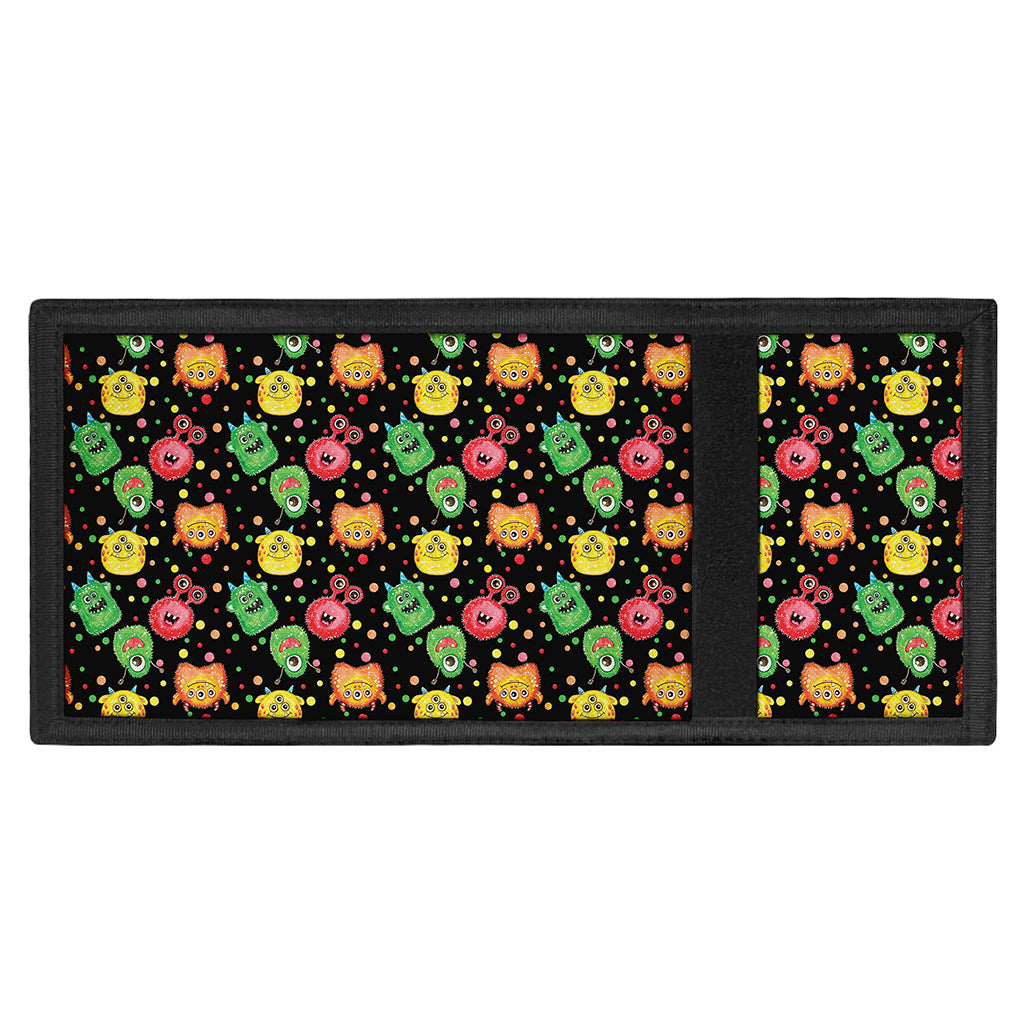 Little Monster Pattern Print Trifold Wallet