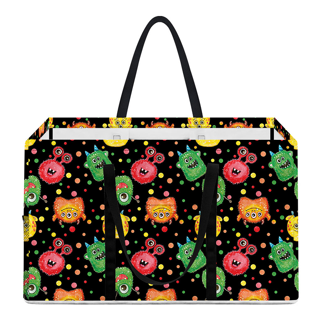 Little Monster Pattern Print Utility Tote Bag