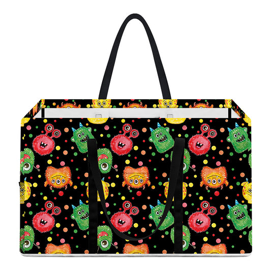 Little Monster Pattern Print Utility Tote Bag