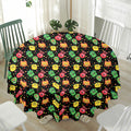 Little Monster Pattern Print Waterproof Round Tablecloth