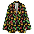 Little Monster Pattern Print Women's Blazer