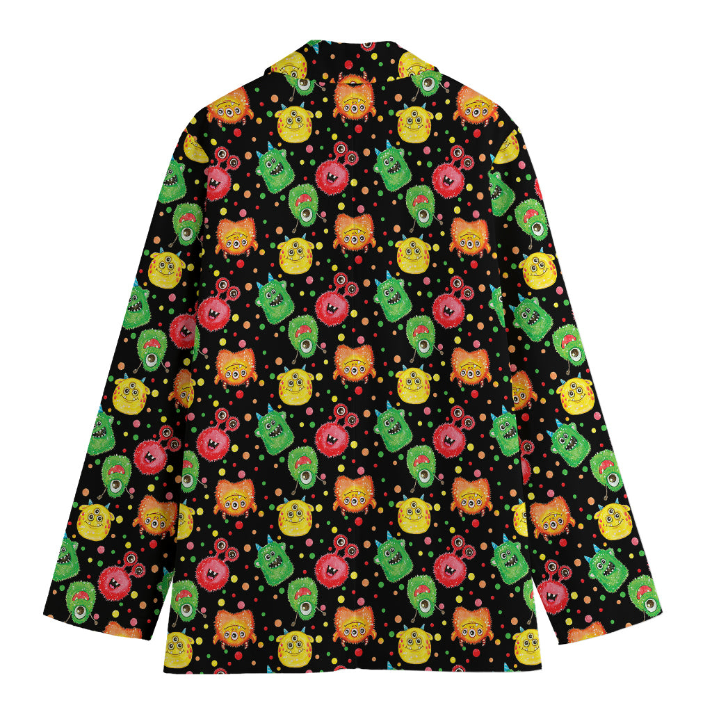 Little Monster Pattern Print Women's Blazer