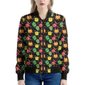 Little Monster Pattern Print Women's Bomber Jacket