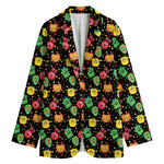 Little Monster Pattern Print Women's Cotton Blazer