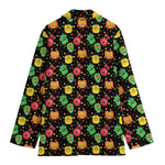 Little Monster Pattern Print Women's Cotton Blazer