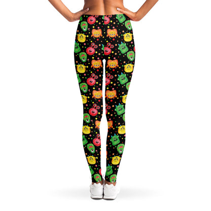 Little Monster Pattern Print Women's Leggings