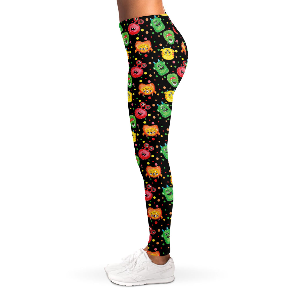 Little Monster Pattern Print Women's Leggings