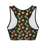 Little Monster Pattern Print Women's Sports Bra