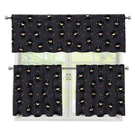 Little Ninja Pattern Print 3 Piece Kitchen Curtains
