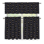 Little Ninja Pattern Print 3 Piece Kitchen Curtains