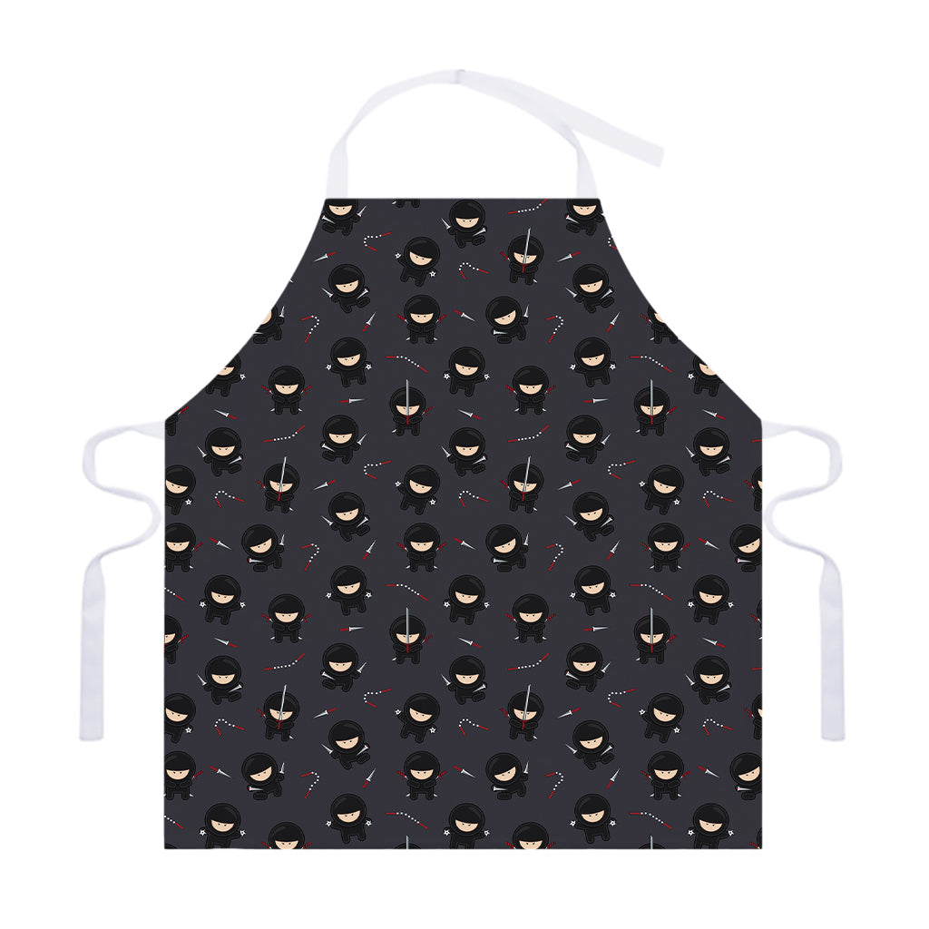 Little Ninja Pattern Print Adjustable Apron