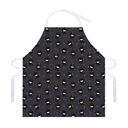 Little Ninja Pattern Print Adjustable Apron