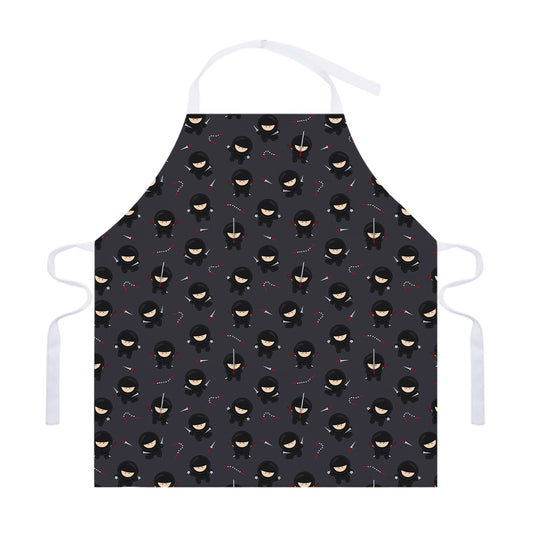 Little Ninja Pattern Print Adjustable Apron