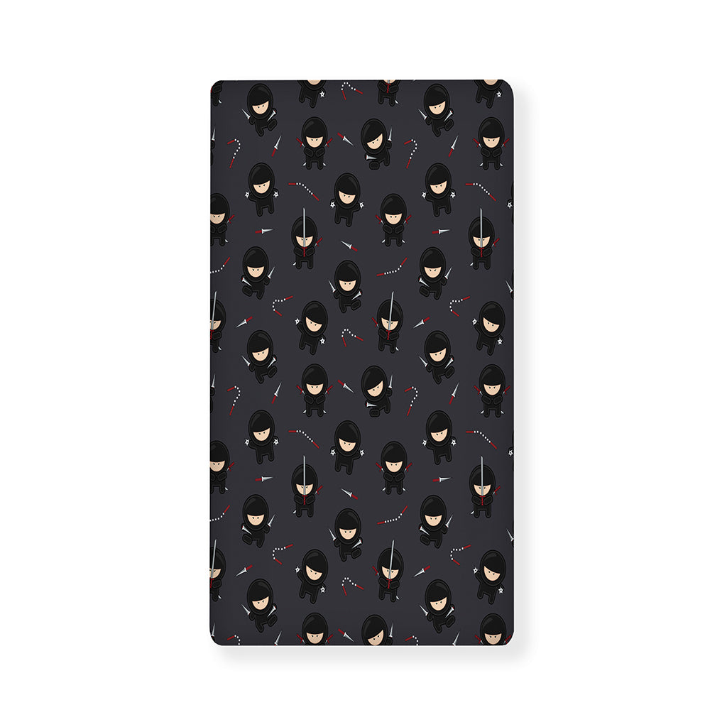 Little Ninja Pattern Print Baby Crib Sheet
