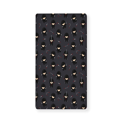 Little Ninja Pattern Print Baby Crib Sheet