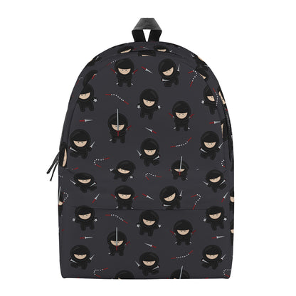 Little Ninja Pattern Print Backpack