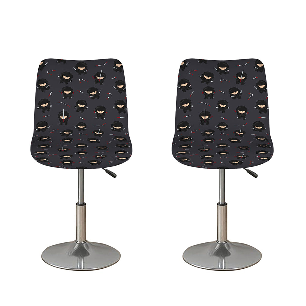 Little Ninja Pattern Print Bar Stool Covers