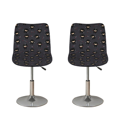 Little Ninja Pattern Print Bar Stool Covers