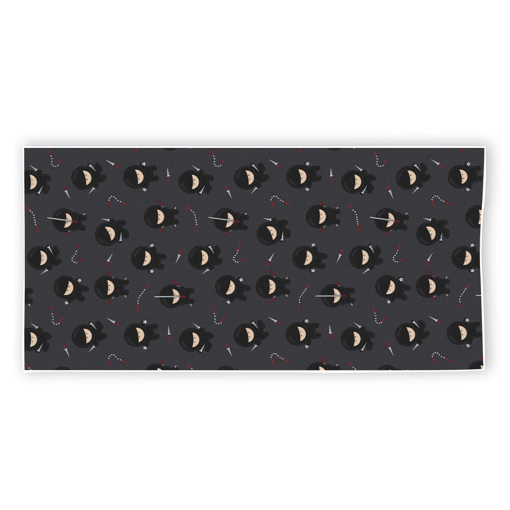 Little Ninja Pattern Print Beach Towel
