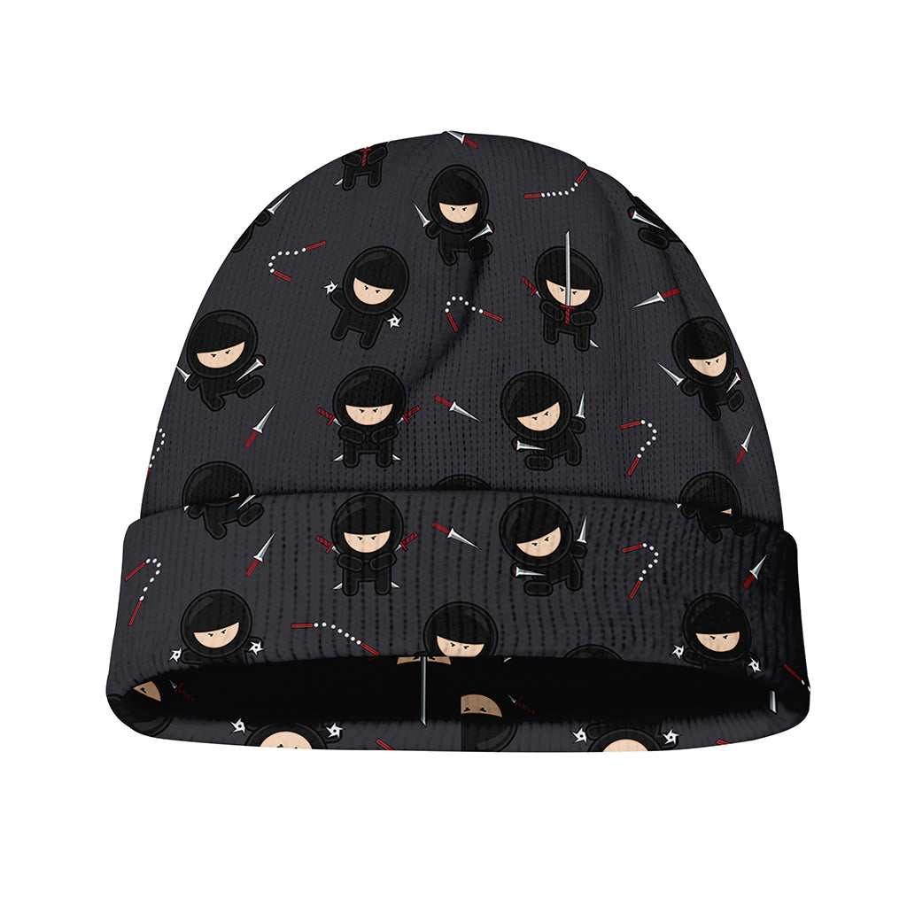 Little Ninja Pattern Print Beanie