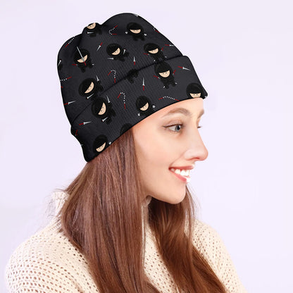 Little Ninja Pattern Print Beanie