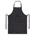 Little Ninja Pattern Print Bib Apron With Pocket