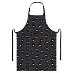 Little Ninja Pattern Print Bib Apron With Pocket