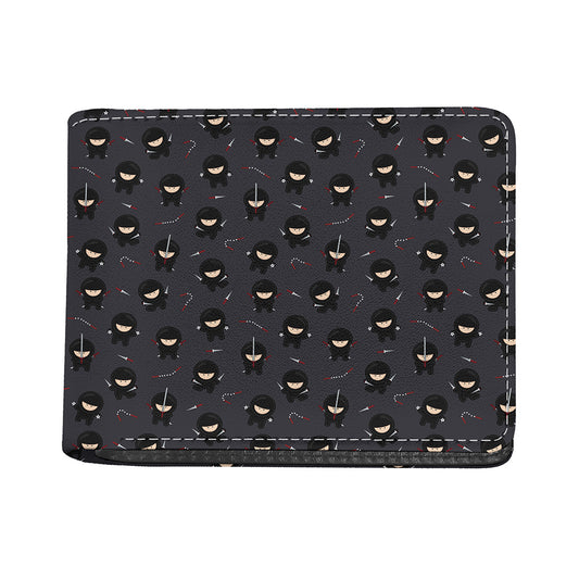 Little Ninja Pattern Print Bifold Wallet