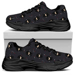 Little Ninja Pattern Print Black Chunky Shoes